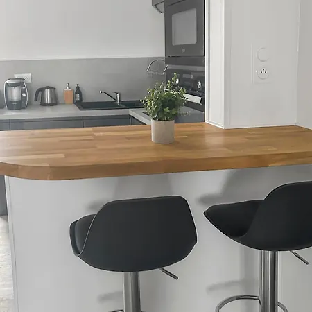 דירה T2 Cuisine Equipee, Parking Prive, 4 Personnes באיו
